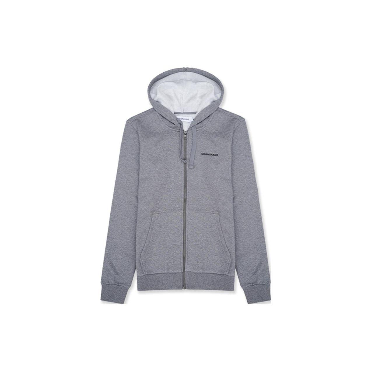 

Calvin Klein Ck Logo Print Zip-Up Hoodie Men hoodies Gray 41AC278-030 L