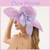 Korean Style Wide Brim Straw Hat With Uv Protection For Summer Beach Sunshade Women