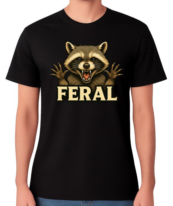 Feral Raccoon Graphic Unisex T-Shirt Funny Wild Animal Humour Tee S