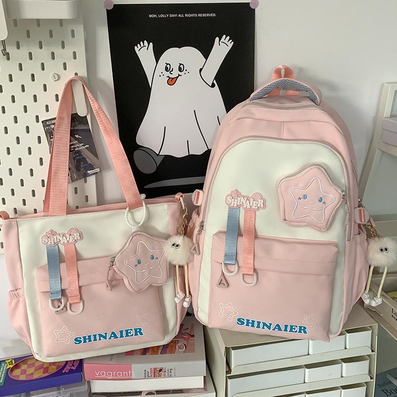 Schoolbags Children Elementary School Girls Junior High School Students High Value Ins Style Two Piece Backpack