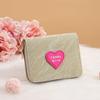 New Heart-shaped Zipper Wallet Multiple Card Slots Candy-Color Student ID Bank Card Holder Short Money Bag
