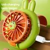 Summer Handheld Mini Fan, Children's Cute Cartoon Watch, Small Fan, USB Charging, Portable Fan, Three Speed with Light Gift