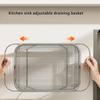 Space Saving Expandable Sink Drainer Basket Stainless Steel Dish Rack Drying Organizers for Kitchen Counter