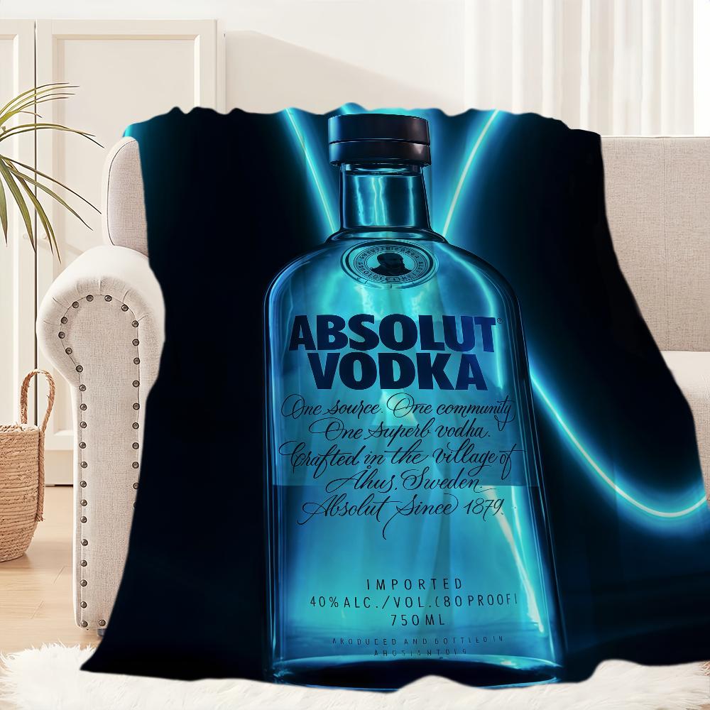 

A-Absolut-ES Vodka Blanket Blanket for Couch Sofa Travel Home Picni Flannel Blanket birthday gift Warm Comfortable 30x40in