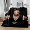 French rock star Johnny Hallyday blanket picnic blanket vintage blanket home travel bed blanket thin blanket birthday gift