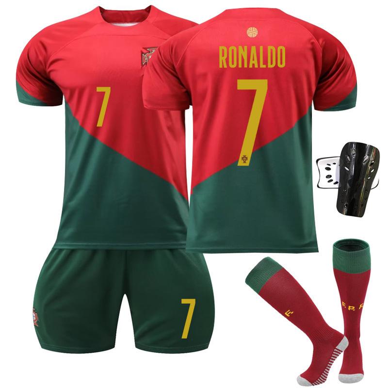 22 Away home number Luo football jersey set with original socks guard plate short sleeve World Cup