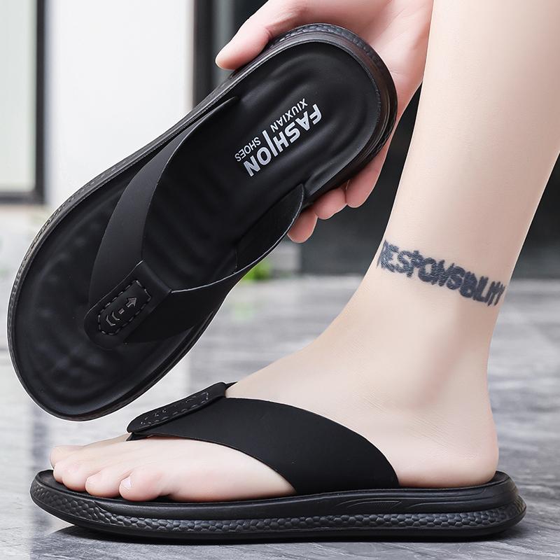 Summer Men's Outdoor Casual Slippers Flip Flops Anti Slip Waterproof Comfort Beach Shoes Youth Versatile Sandals