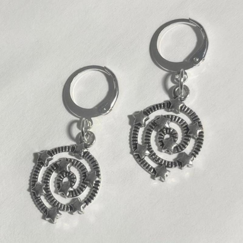 Sweet Cool Bowknot/Thread Star Pendant Earrings Fashion Hoop Earrings Jewelry