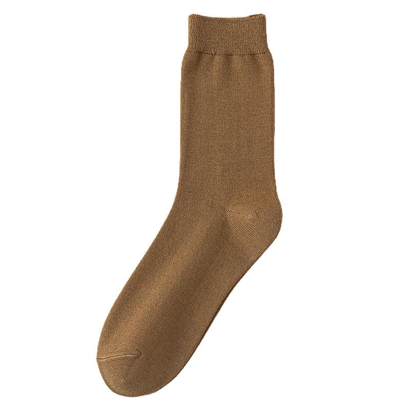 Wollsocken für Herren, Herbst und Winter, Leichte und Warme Seiden-Mittelschaftsocken, Antibakterielle, Geruchshemmende und Warme Wollsocken