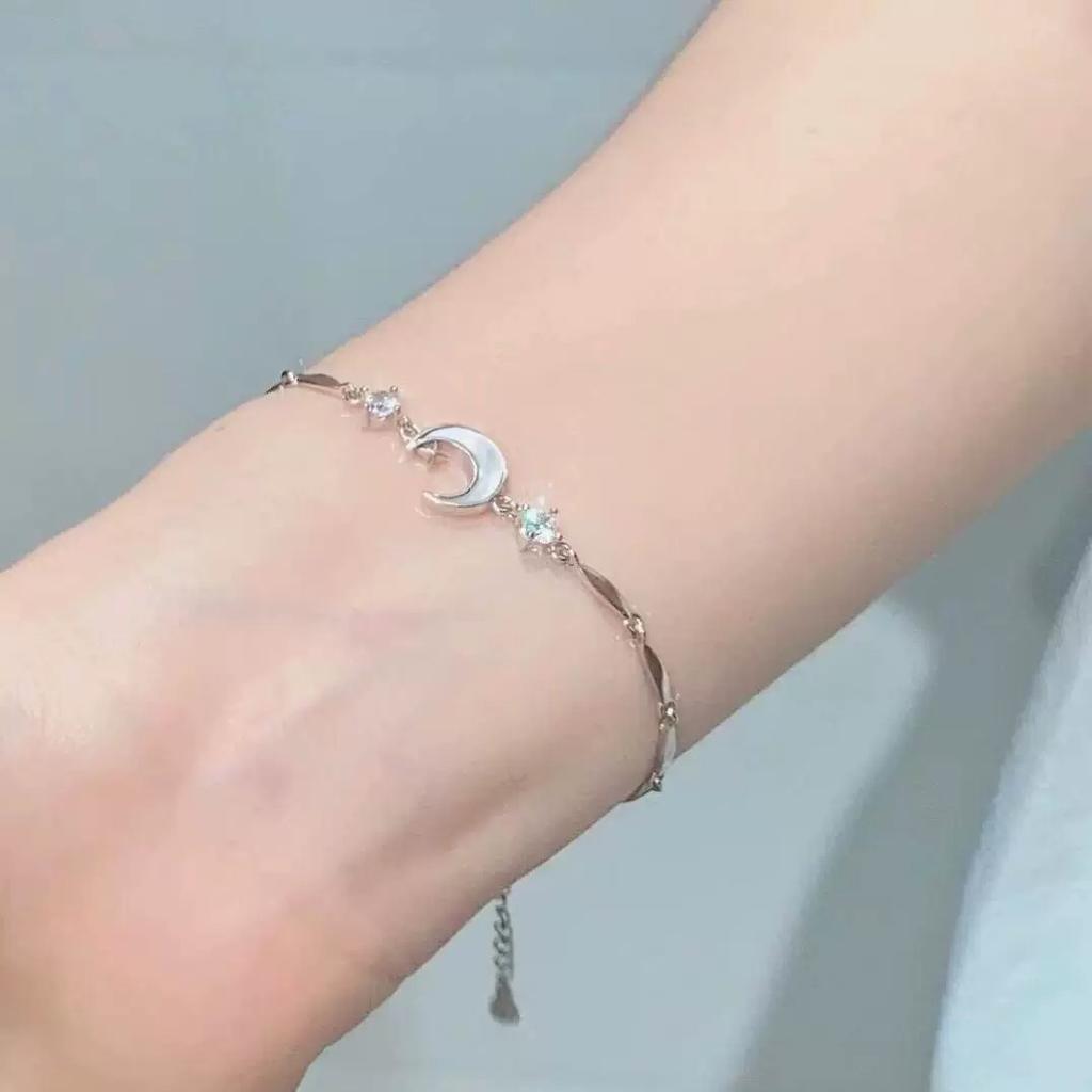 Korean Elegant Cherry Blossom Bow Zircon Bracelet For Women Y2K Sweet Girls Crystal Flowers Bracelets Wedding Party Jewelry Gift