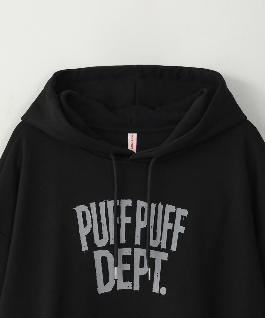 PUFF PUFF DEPT Ppd Grunge Crop Hoodie Black