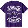 40. ročník Vintage legendy narozené v roce 1983 40 let staré trička grafické bavlna streetwear krátký rukáv dárky k narozeninám