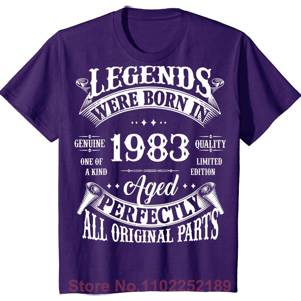 40. ročník Vintage legendy narozené v roce 1983 40 let staré trička grafické bavlna streetwear krátký rukáv dárky k narozeninám