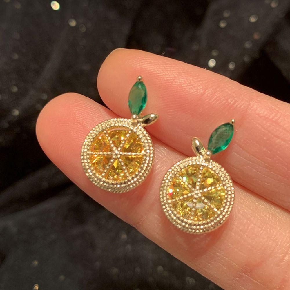 Sparkle Earrings for Women Sweet Fruit Stud Earrings Delicate Ear Jewelry  Girls