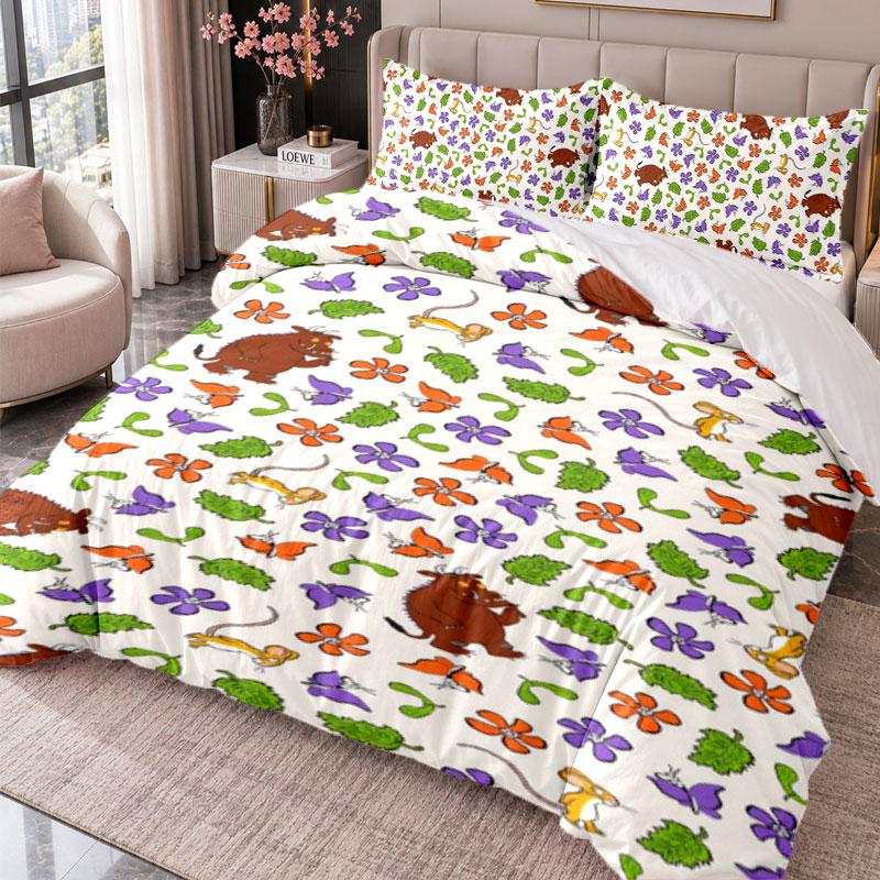 The Gruffalo 3Pcs Bedding Set Duvet Cover With Two Pillowcases For Bedroom Home Decoration