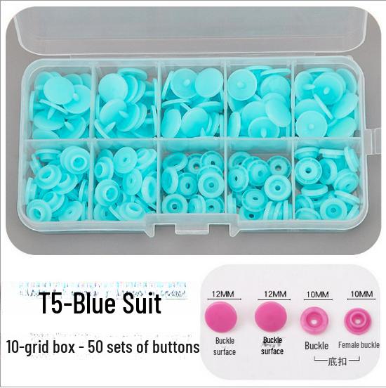 Colorful T5 Plastic Baby Snaps with Tool Support for One-Piece Drop Shipping