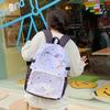 Schoolbag New Solid Color Schoolbag Female Cute Girl Polka Dot High Value Junior High School Students Large Capacity Small Fresh Backpack