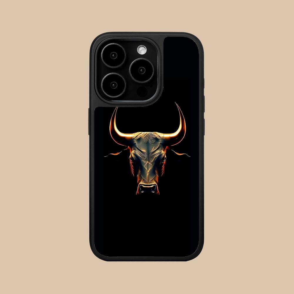 

Bull Head Phone Case for iPhone 17 16 15 14 13 12 11 Air Pro Max Plus Matte Surface Cover iPhone 11