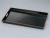 ABS Wood Grain Side Black and 8 Shaku Ale-net Tray, Red, Non-Slip,