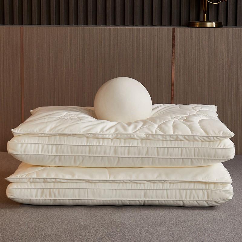 Soft Support Silk-Infused Neck Pillow Side Sleepers Single Bedding Lightweight Comfort Cushion