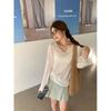 Micro-Sheer V-Neck Long Sleeve Women's Sun Protection Cardigan Top