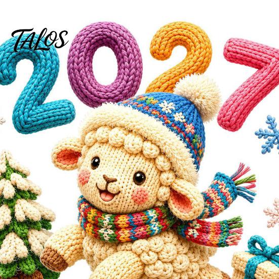 Winter Theme Glass Decor Chinese New Year Window Stickers, 2027 Goat Static Clings, Reusable Non Adhesive Film Crochet Knit Lamb Decals, for Home Shop