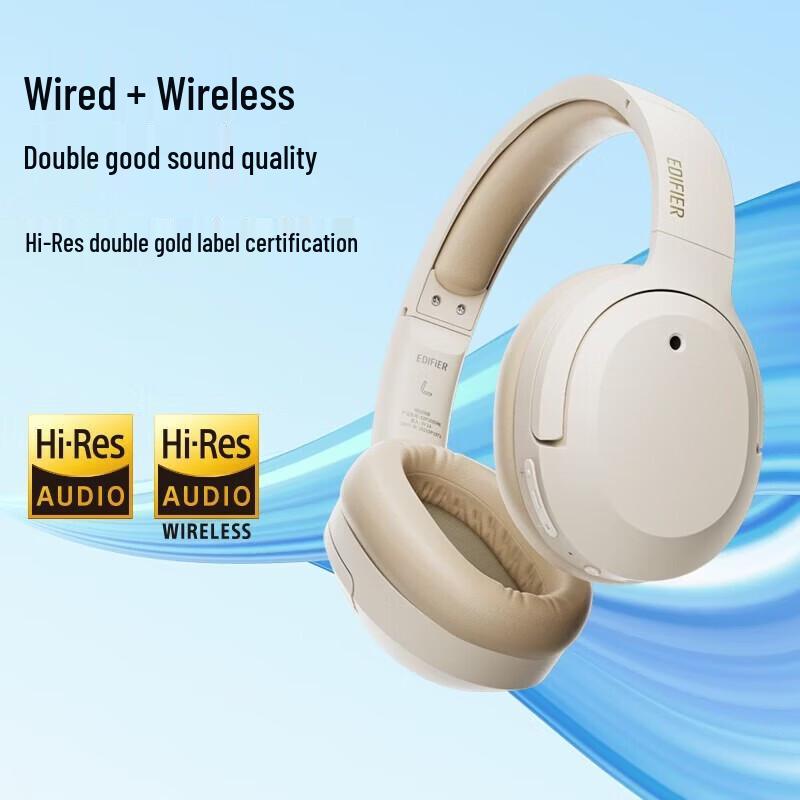 EDIFIER W820NB Double Gold Edition Over-Ear Active Noise Cancelling Bluetooth Headphones