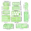 11Pcs Professional Geometric Drafting Tool Geometric Drawing Templates Set for Architect Drafting Building Engineering