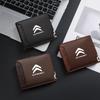 AGN4   Leather Credit Card Purse Portable Holder Car Logo Wallet For Citroen C3 C4 CACTUS C6 C8 C3-XR Picasso Grand DS3 DS5 Accessories