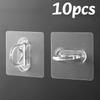 5-30pc Transparent Wall-Mounted Circular Hooks Multifunctional Storage Round Ring Hook Bathroom Home Hang Curtain Rod Bracket