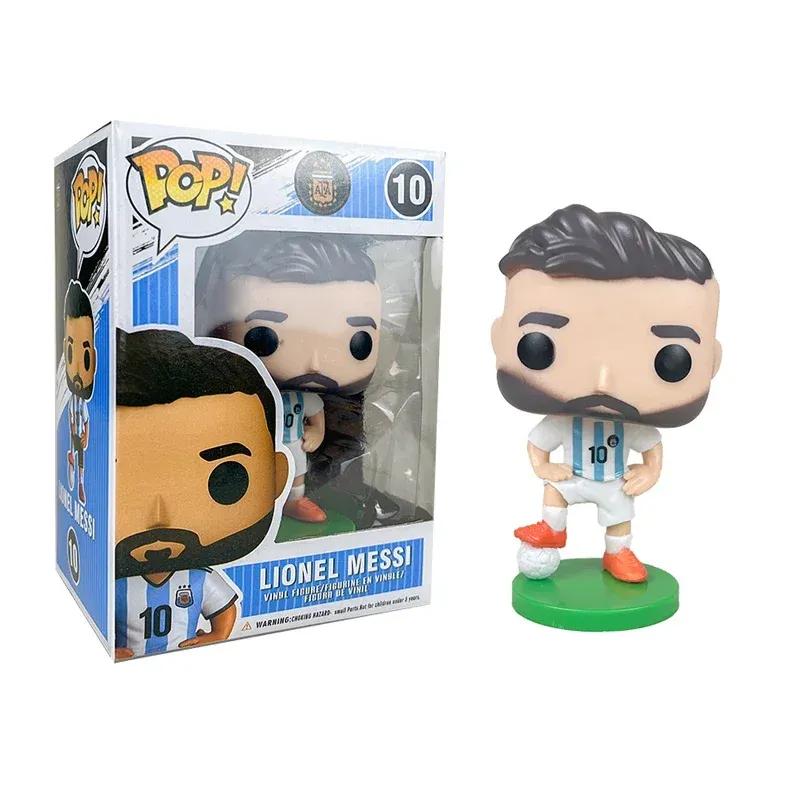 Pop Lionel Messi #10 Fußballstars Dekoration Ornamente Actionfigur Sammlung Modell Spielzeug Für Kinder Geburtstags-Weihnachtsgeschenk