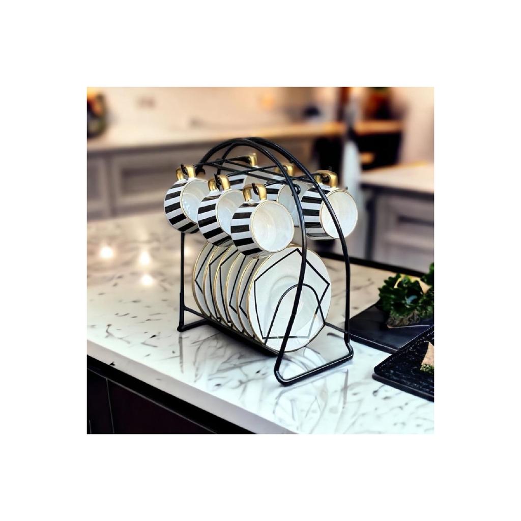 Cup Holder Black Cup Stand 6 Piece Presentation -stand
