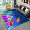 3D Retro Game Tetris Gamer Cartoon Area Rug,Carpet for Home Living Room Bedroom Sofa Doormat Decor,kid play Non-slip Floor Mat