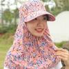 Sun Protection Cover Face Cap Floral Sunscreen Bucket Hat Casual Women Sun Hat  Climbing