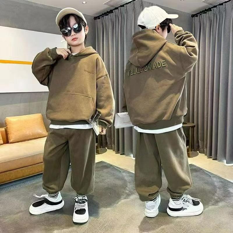 Boys' Spring Suits, Big Children's Boys, Spring Handsome and Fashionable Sports Two-piece Spring and Autumn Models
