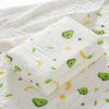 110x110cm High Density Pure Cotton Six-Layer Gauze Baby Bath Towel and Toddler Blanket
