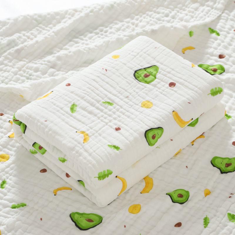 110x110cm High Density Pure Cotton Six-Layer Gauze Baby Bath Towel and Toddler Blanket