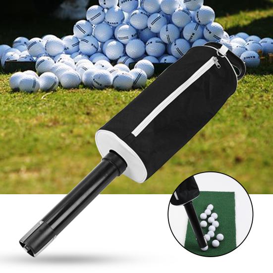 Golf Ball Retriever Detachable Labor Saving ABS Golf Picker Zipper Collect Bag