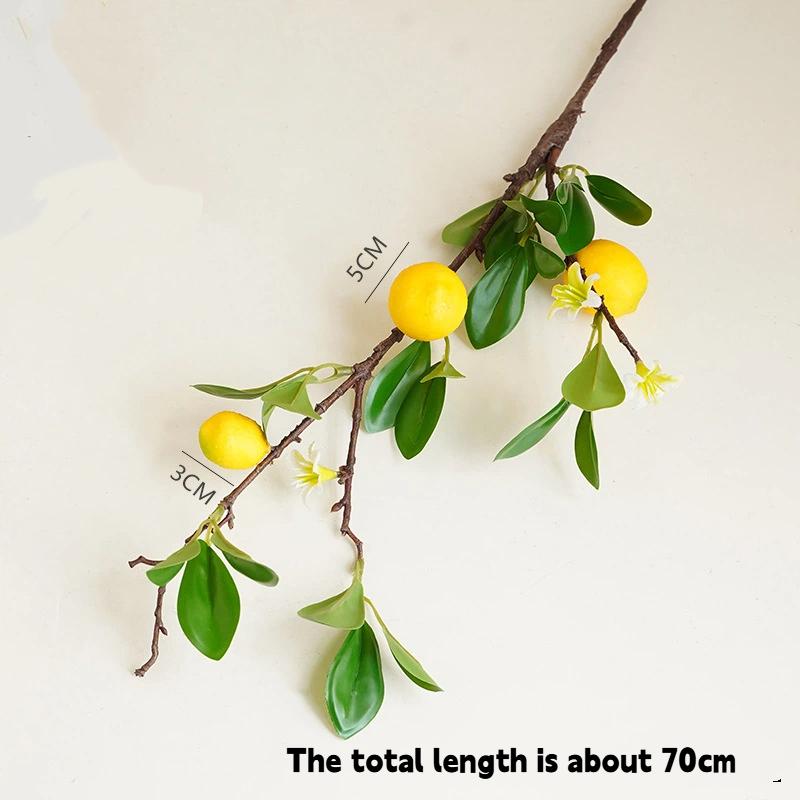 

1 шт. Искусственный цветок Лимонная ветка Имитация Пластиковый фрукт Растение Отель Ресторан Домашний декор Свадебные аксессуары DIY Искусственный цветок 1pc