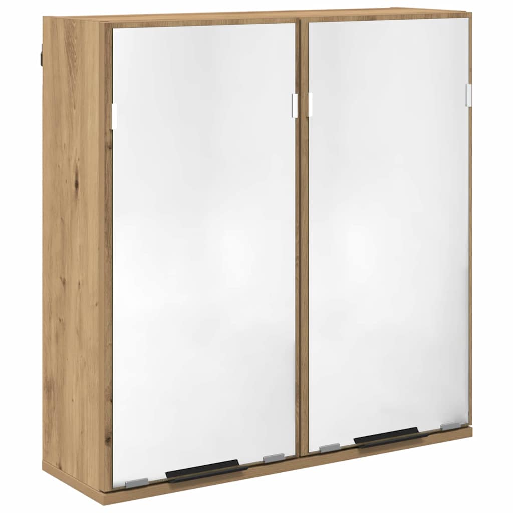 Bathroom Cabinet Set with Shelf Artisan Oak Wood Based Material