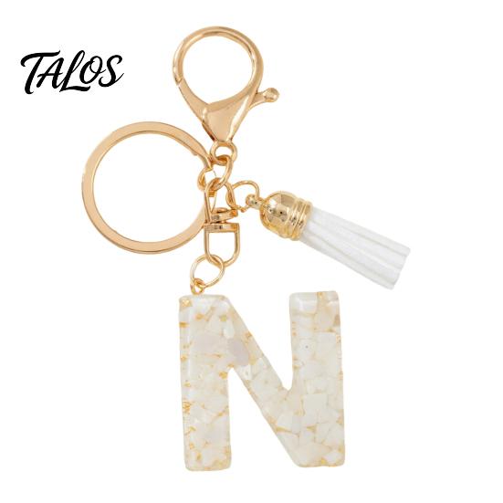 Lightweight Keychain Pendant, Letter A-Z Charm with Tassel, Alphabet Car Decoration Initial Metal Keyring for Handbag Backpack Bag Pendant Accessory