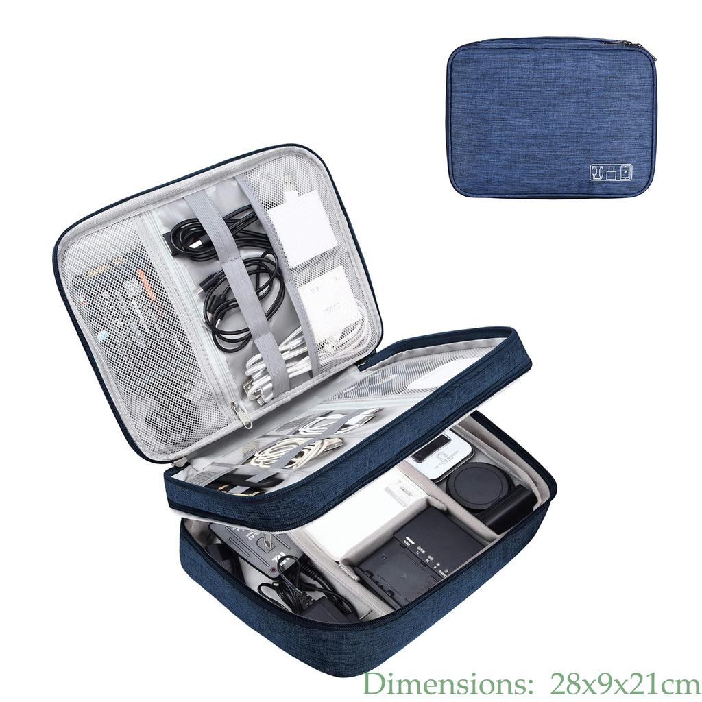 Cable Storage Bag Waterproof Digital Electronic Accessories Organizer Portable Travel Cable Organizer Case for Cable Charger