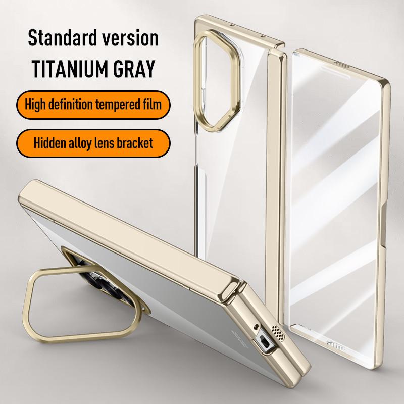 

Чехол-подставка для защиты объектива, магнитный чехол для телефона Samsung Galaxy Z Fold 6 5G Magsafe, гальванизированный шарнир, прозрачное металлическое кольцо-держатель Samsung Z Fold 6
