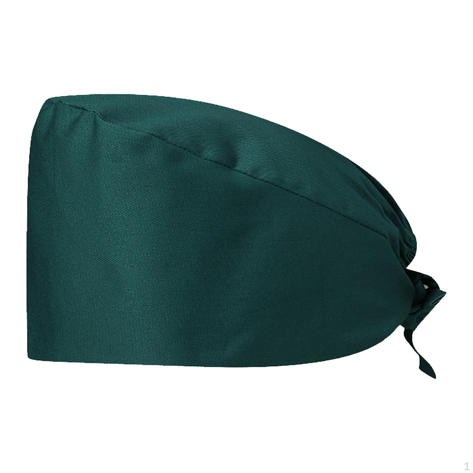 

Scrub Cap Adjustable Unisex Nurse Hat for Pet Grooming Beauty Center SPA Workers темно-зеленого