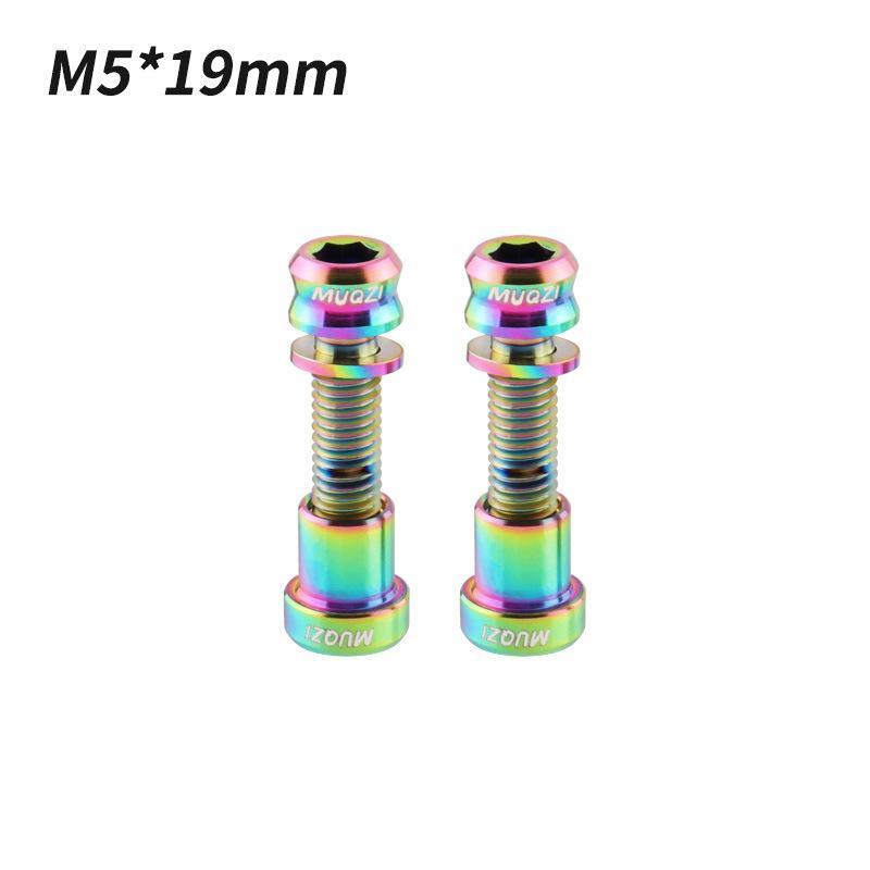1/2Pcs Titanium Bolt M5X17Mm M5X19Mm Bicycle Nut Titanium Alloy Stem Bolts Road Folding Bike Screw Accessories
