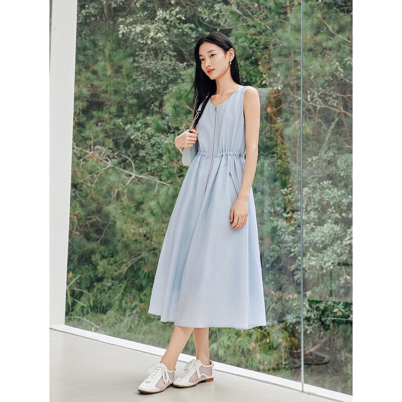 JUZI Annakou Lyocell Drawstring Sleeveless Dress