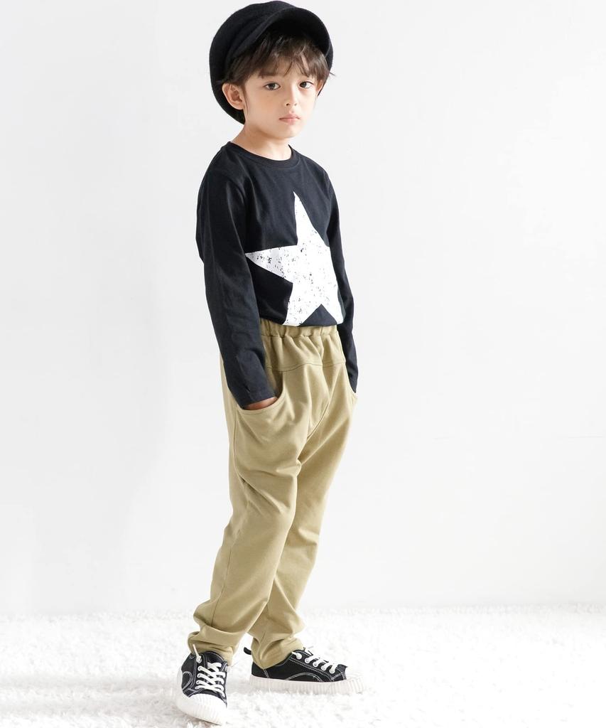 Bee Print Size x Black T-Shirt, Girls, Boys, Kids, Spring, Autumn, Winter, taa05043, 140cm, 07.BIGSTAR