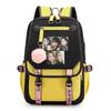 Korean Style Printed Canvas Backpack for Students Fashionable Youth School Bag Trendy Casual Commute Shoulder Bag KTB