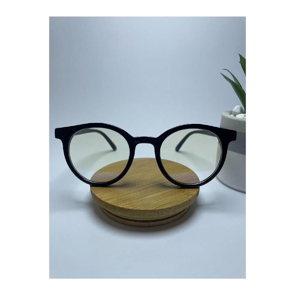 Vo026 Transparent Thick Round Unisex Clear Glass Blue Light Protective Glasses