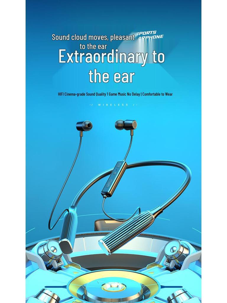 2025 K1689 Neckband Bluetooth 5.3 Earphones: Wireless In-Ear Stereo Sound for Running & Sports